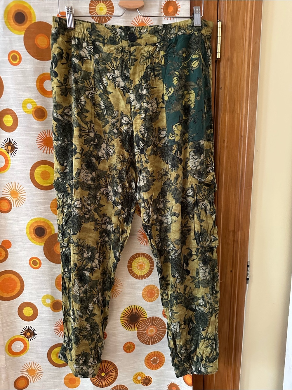 Desigual Olive and Dark Green Floral Pants